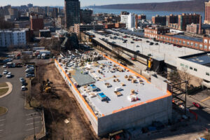 Lionsgate studio roof under construction